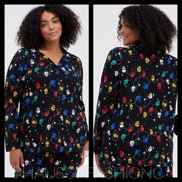 TORRID Skulls and Lights Pajama Sleep Set! NWT! - Picture 2 of 12